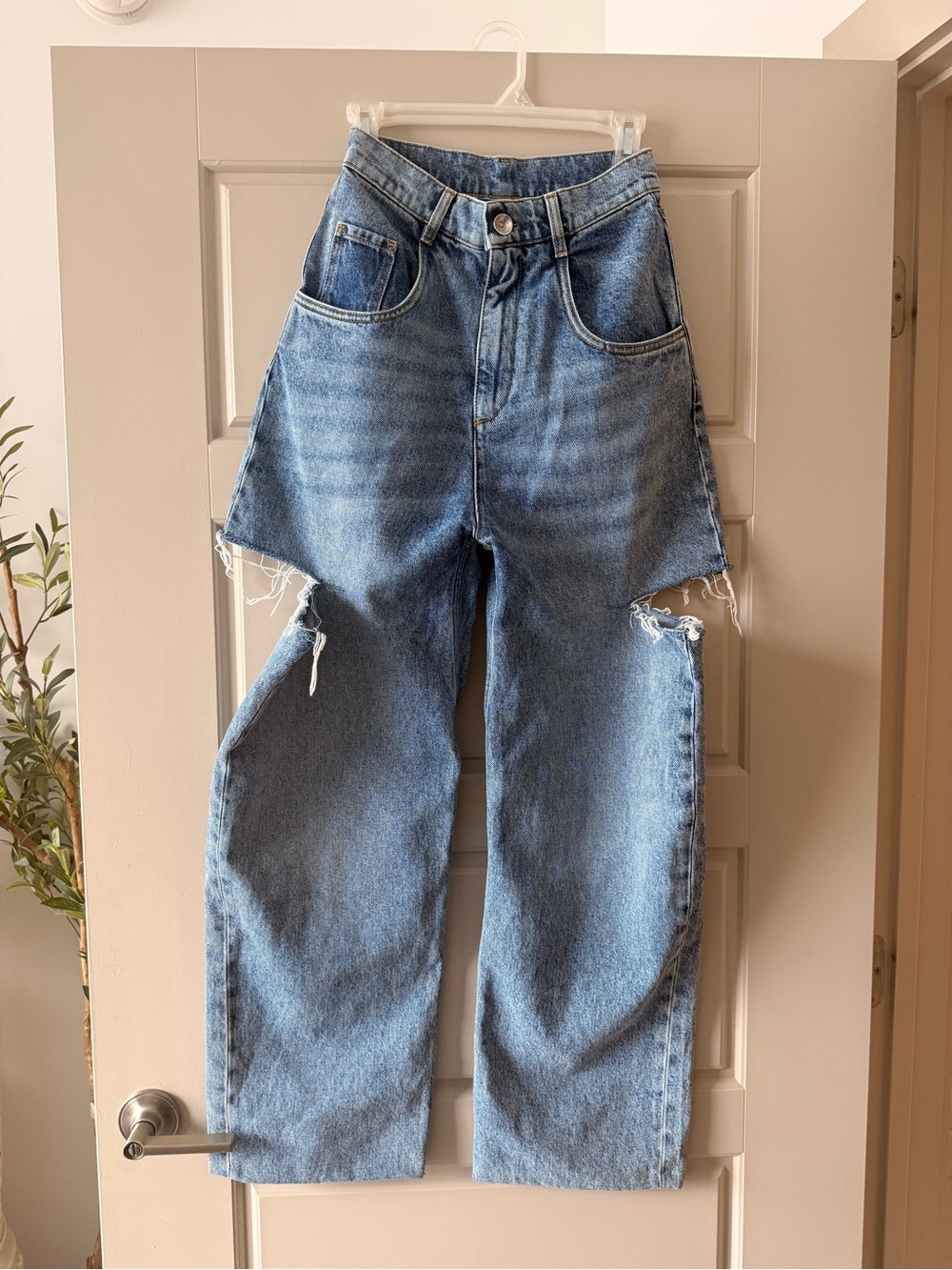 Maison Margiela cutout high rise wide leg jean - Picture 5 of 6